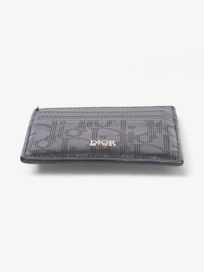 Christian Dior Oblique Galaxy Card Holder Black Leather