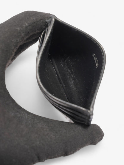 Christian Dior Oblique Galaxy Card Holder Black Leather