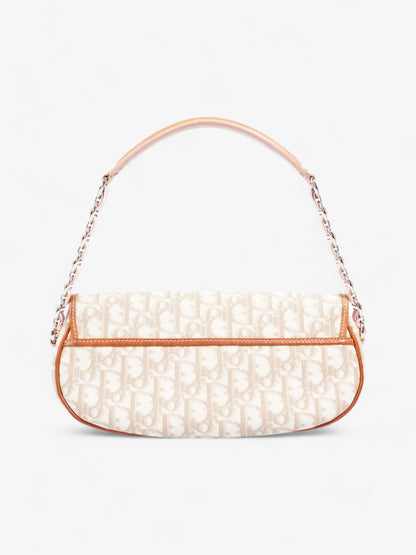 Christian Dior Romantic Shoulder Bag Beige / Pink Canvas