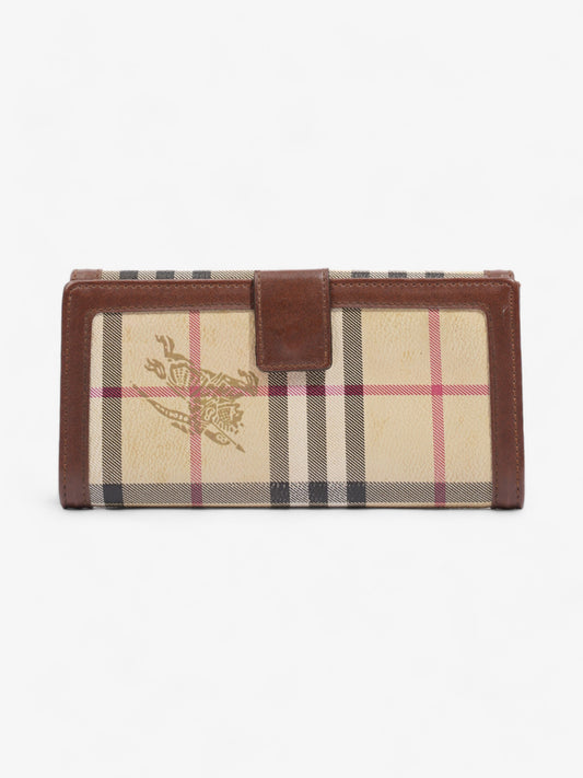 Burberry Bifold Wallet Nova Check Coated Canvas