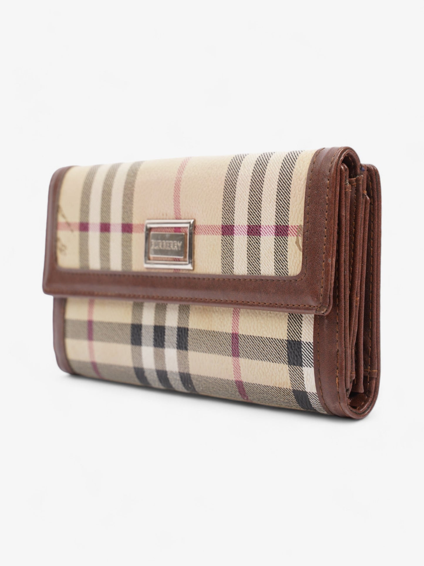 Burberry Bifold Wallet Nova Check Coated Canvas