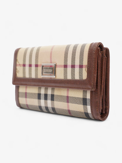 Burberry Bifold Wallet Nova Check Coated Canvas