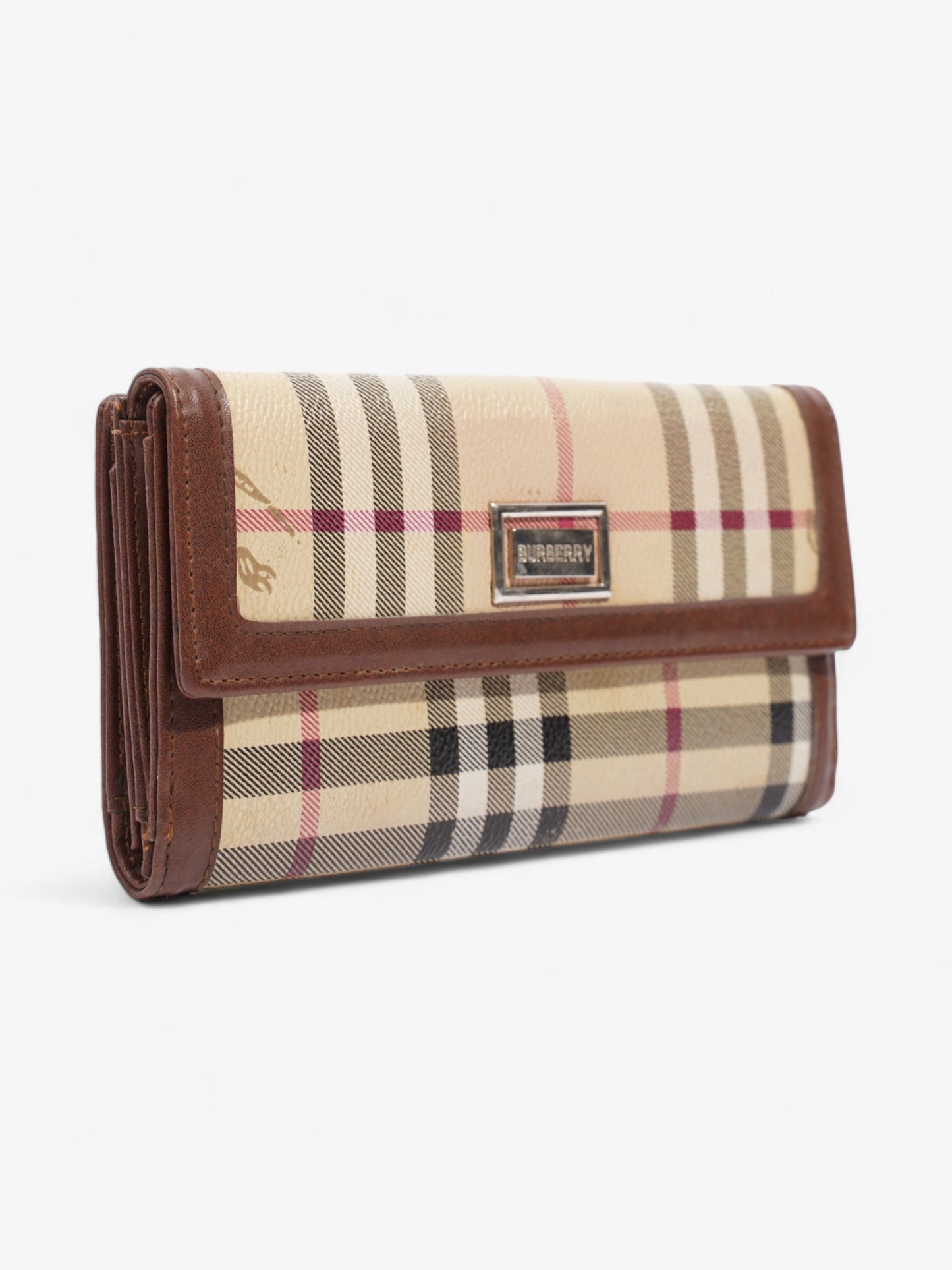 Burberry Bifold Wallet Nova Check Coated Canvas