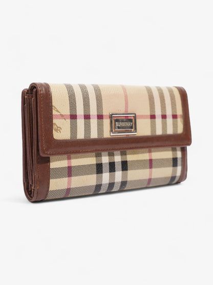 Burberry Bifold Wallet Nova Check Coated Canvas