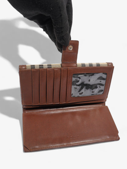 Burberry Bifold Wallet Nova Check Coated Canvas