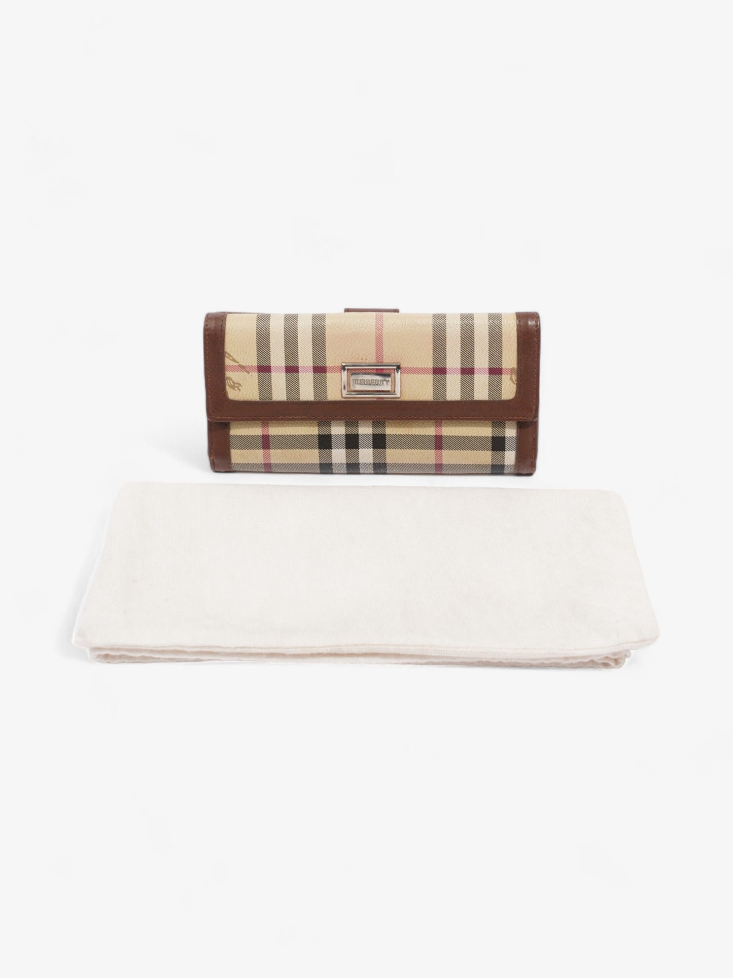 Burberry Bifold Wallet Nova Check Coated Canvas