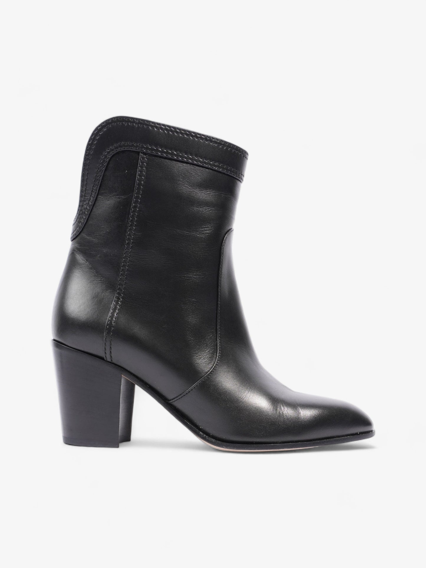 Chanel Western CC Boots 50mm Black Calfskin Leather EU 36.5 UK 3.5