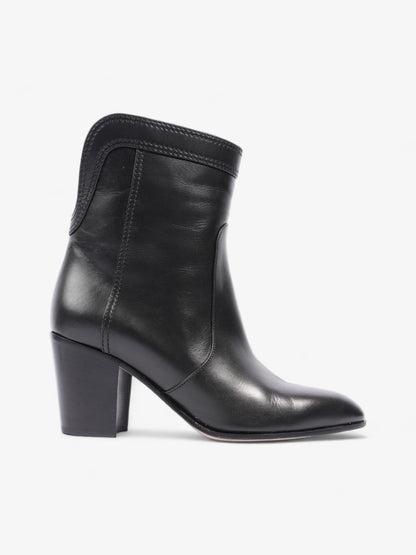 Chanel Western CC Boots 50mm Black Calfskin Leather EU 36.5 UK 3.5