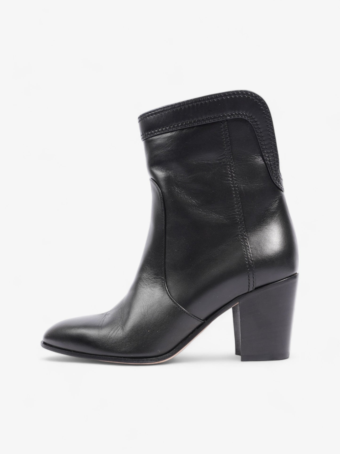 Chanel Western CC Boots 50mm Black Calfskin Leather EU 36.5 UK 3.5