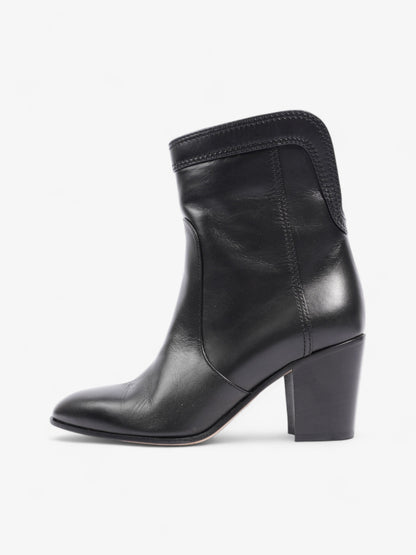 Chanel Western CC Boots 50mm Black Calfskin Leather EU 36.5 UK 3.5