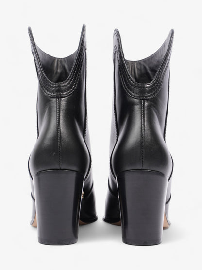 Chanel Western CC Boots 50mm Black Calfskin Leather EU 36.5 UK 3.5