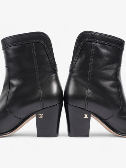 Chanel Western CC Boots 50mm Black Calfskin Leather EU 36.5 UK 3.5