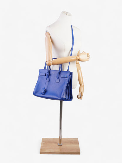Saint Laurent Sac De Jour Blue Calfskin Leather Small