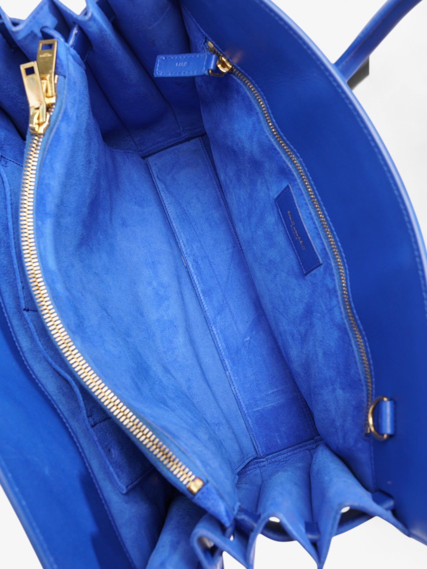 Saint Laurent Sac De Jour Blue Calfskin Leather Small