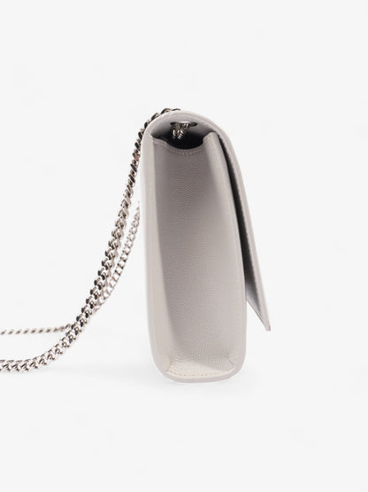 Saint Laurent Kate Grey Grained Leather Medium