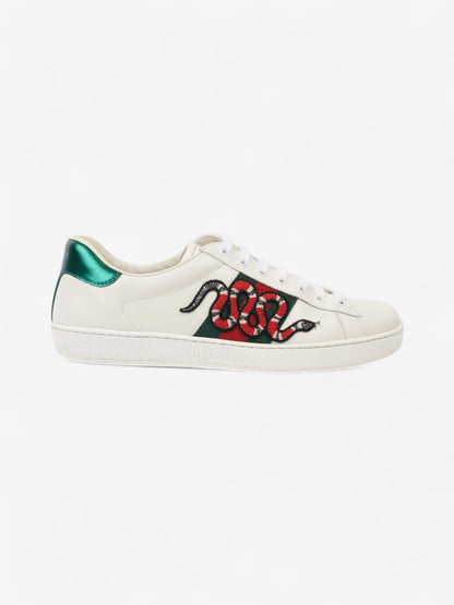 Gucci Ace Sneakers with Snake White / Red / Green Leather EU 43 UK 9