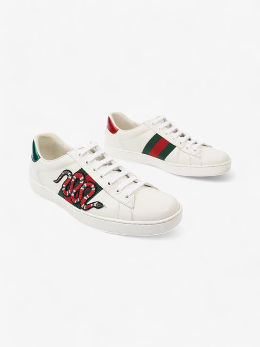 Gucci Ace Sneakers with Snake White / Red / Green Leather EU 43 UK 9