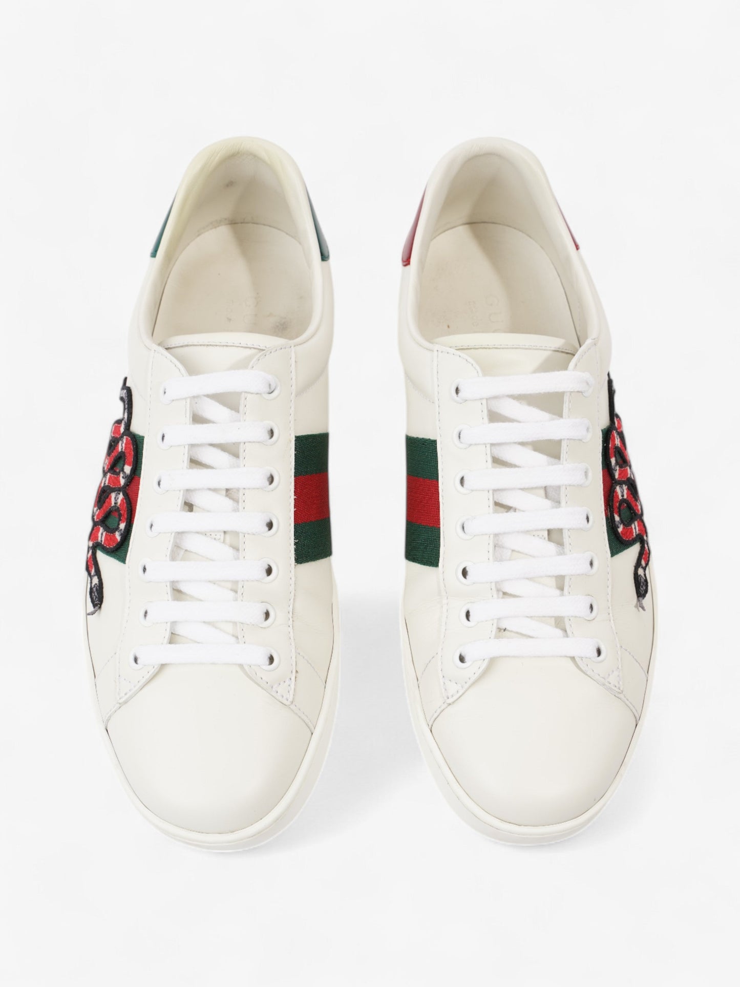 Gucci Ace Sneakers with Snake White / Red / Green Leather EU 43 UK 9