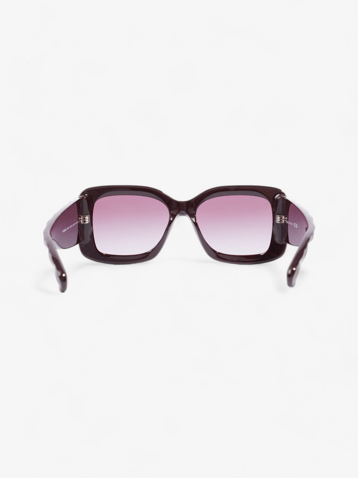 Chanel Rectangle Sunglasses Burgundy Acetate 135mm