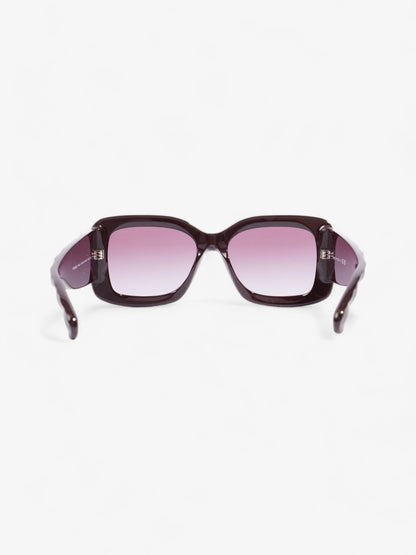 Chanel Rectangle Sunglasses Burgundy Acetate 135mm