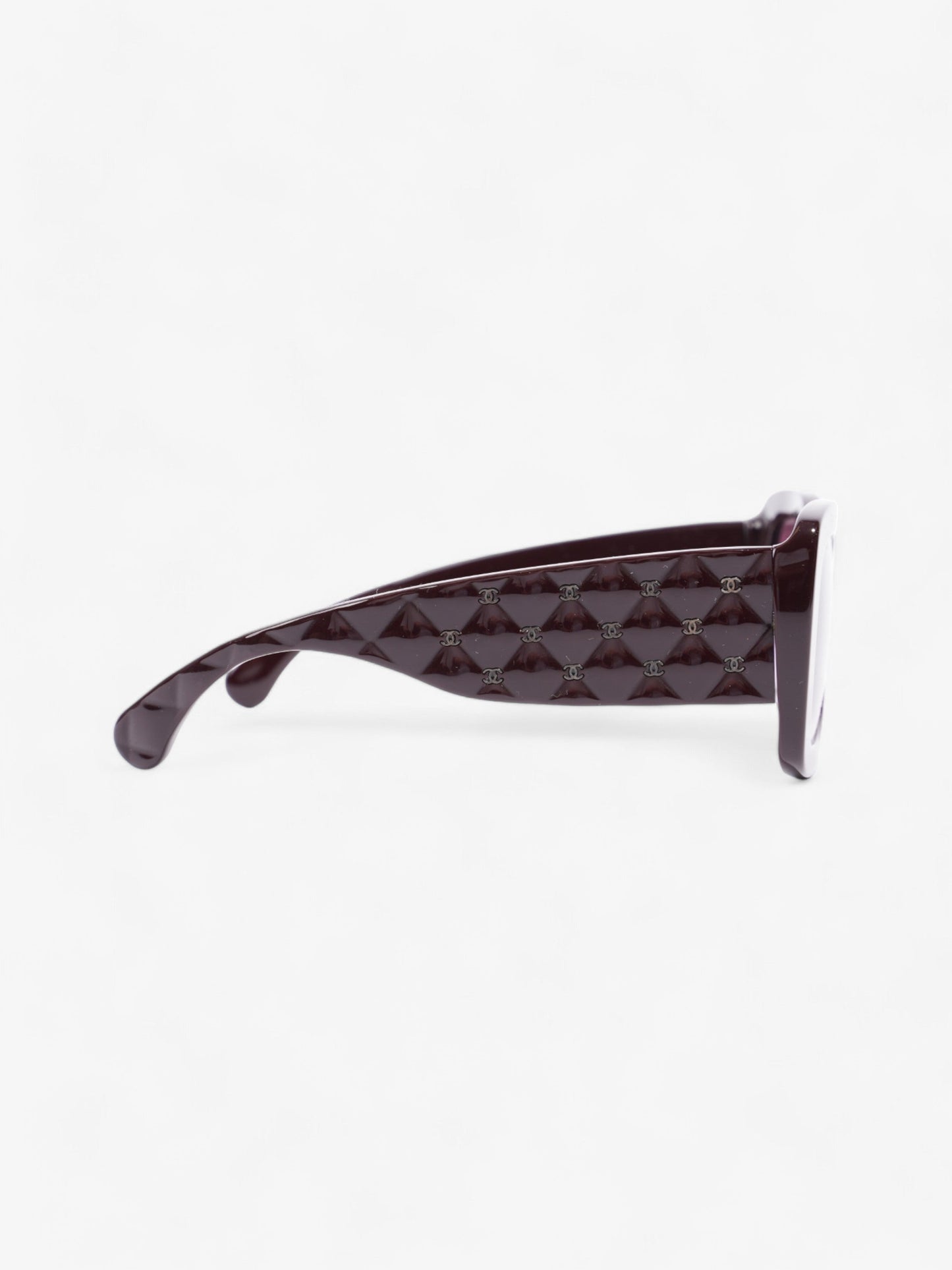 Chanel Rectangle Sunglasses Burgundy Acetate 135mm