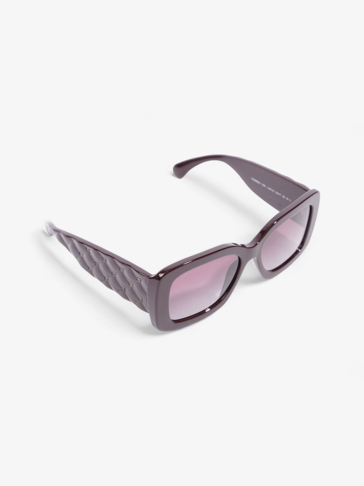 Chanel Rectangle Sunglasses Burgundy Acetate 135mm
