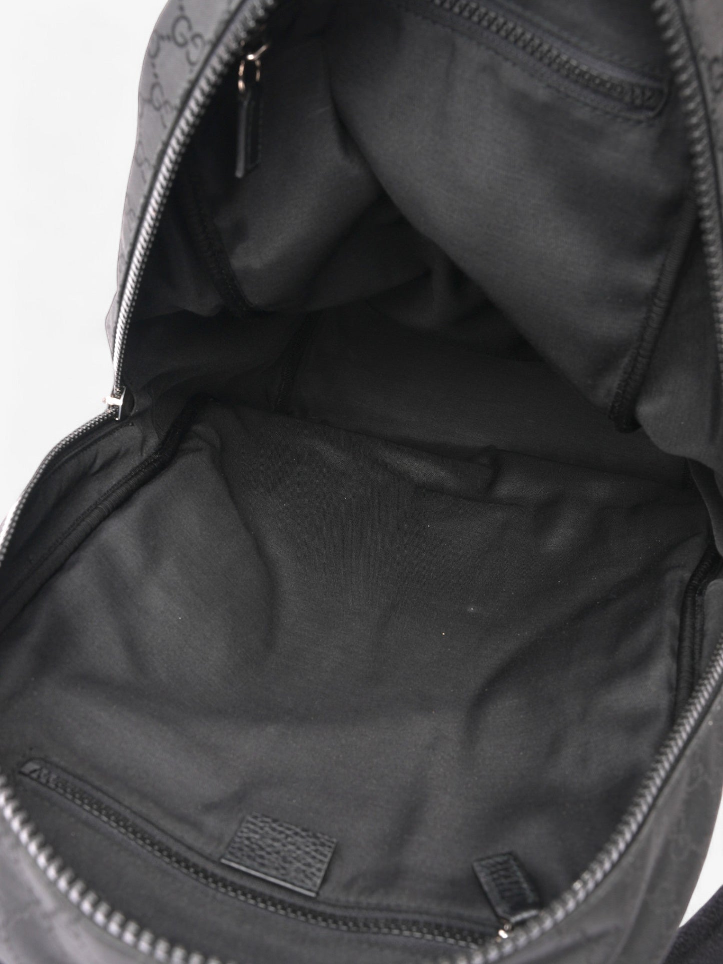 Gucci Double Zip Backpack  GG Supreme Nylon