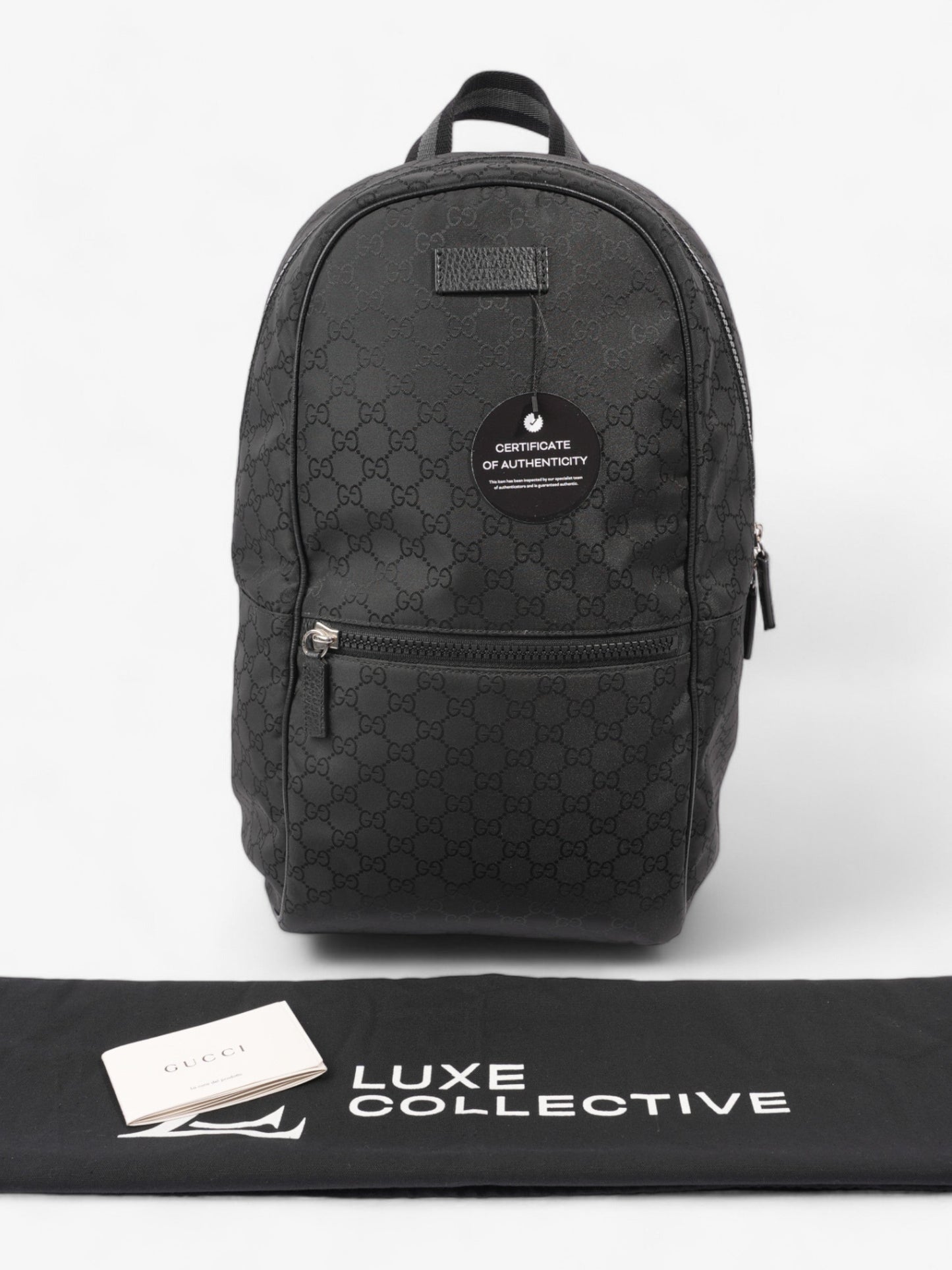 Gucci Double Zip Backpack  GG Supreme Nylon