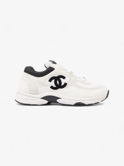 Chanel CC Logo Sneakers  White / Black Mesh EU 39.5 UK 6.5