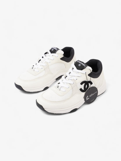 Chanel CC Logo Sneakers  White / Black Mesh EU 39.5 UK 6.5
