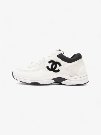 Chanel CC Logo Sneakers  White / Black Mesh EU 39.5 UK 6.5