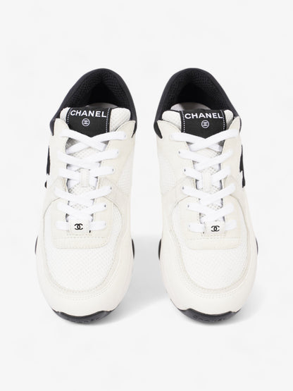 Chanel CC Logo Sneakers  White / Black Mesh EU 39.5 UK 6.5