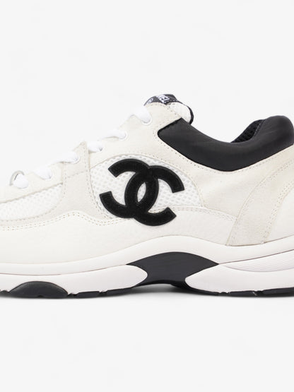 Chanel CC Logo Sneakers  White / Black Mesh EU 39.5 UK 6.5