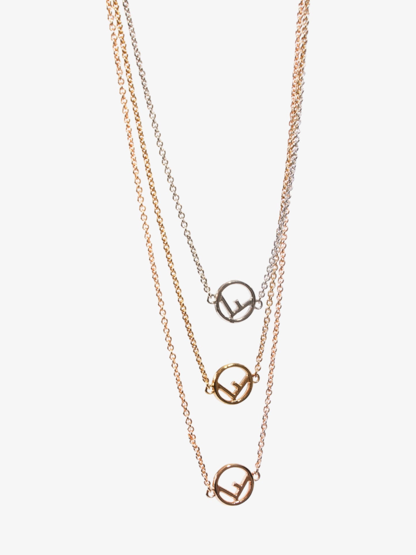 Fendi F is Fendi Necklace Gold / Silver / Rose Gold Base Metal
