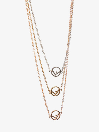 Fendi F is Fendi Necklace Gold / Silver / Rose Gold Base Metal