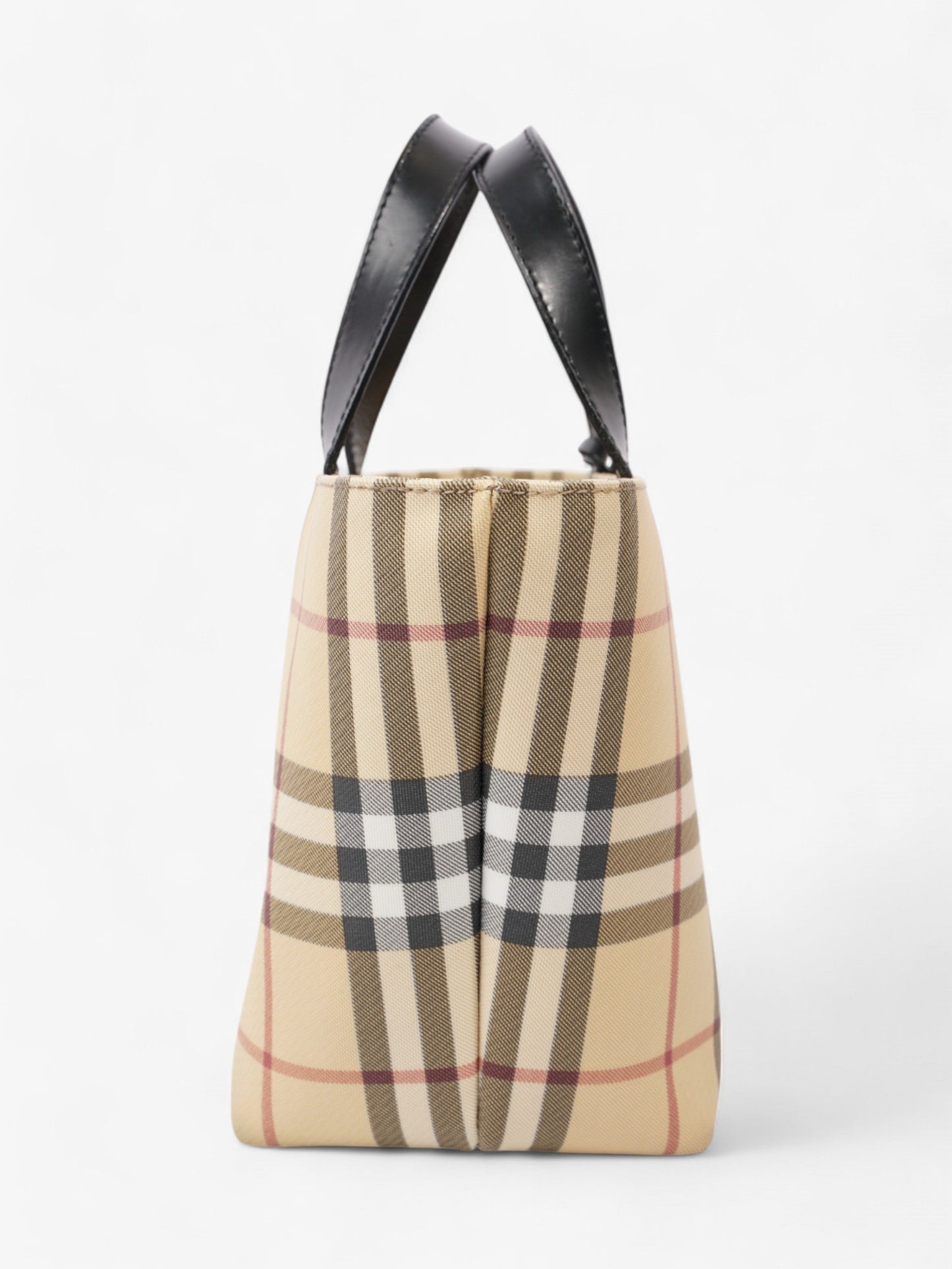 Burberry Check Tote House Check / Black Canvas Small