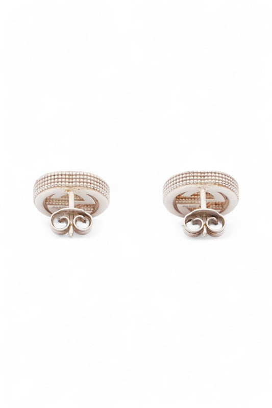Gucci Interlocking Earrings Silver Silver Sterling