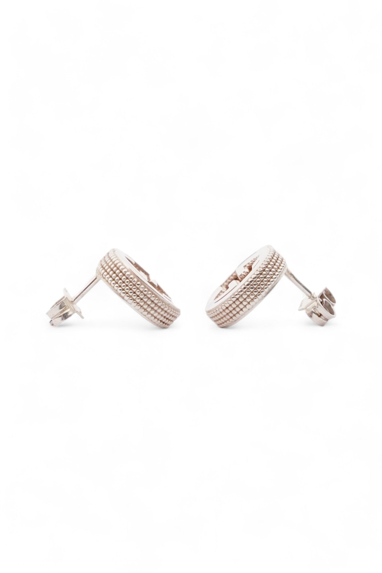 Gucci Interlocking Earrings Silver Silver Sterling