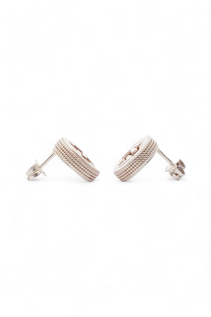Gucci Interlocking Earrings Silver Silver Sterling
