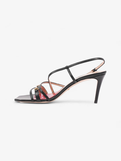Gucci Victoria Strappy Horsebit Sandals  80 Black / Nude / Red Leather EU 40 UK 7