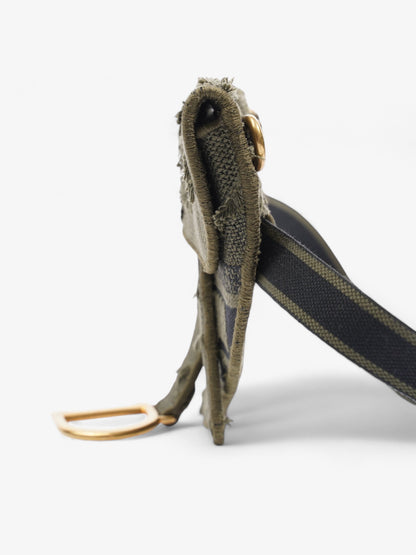 Christian Dior Saddle Belt Bag Green Camouflage Canvas