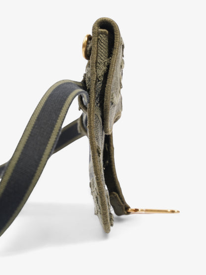 Christian Dior Saddle Belt Bag Green Camouflage Canvas