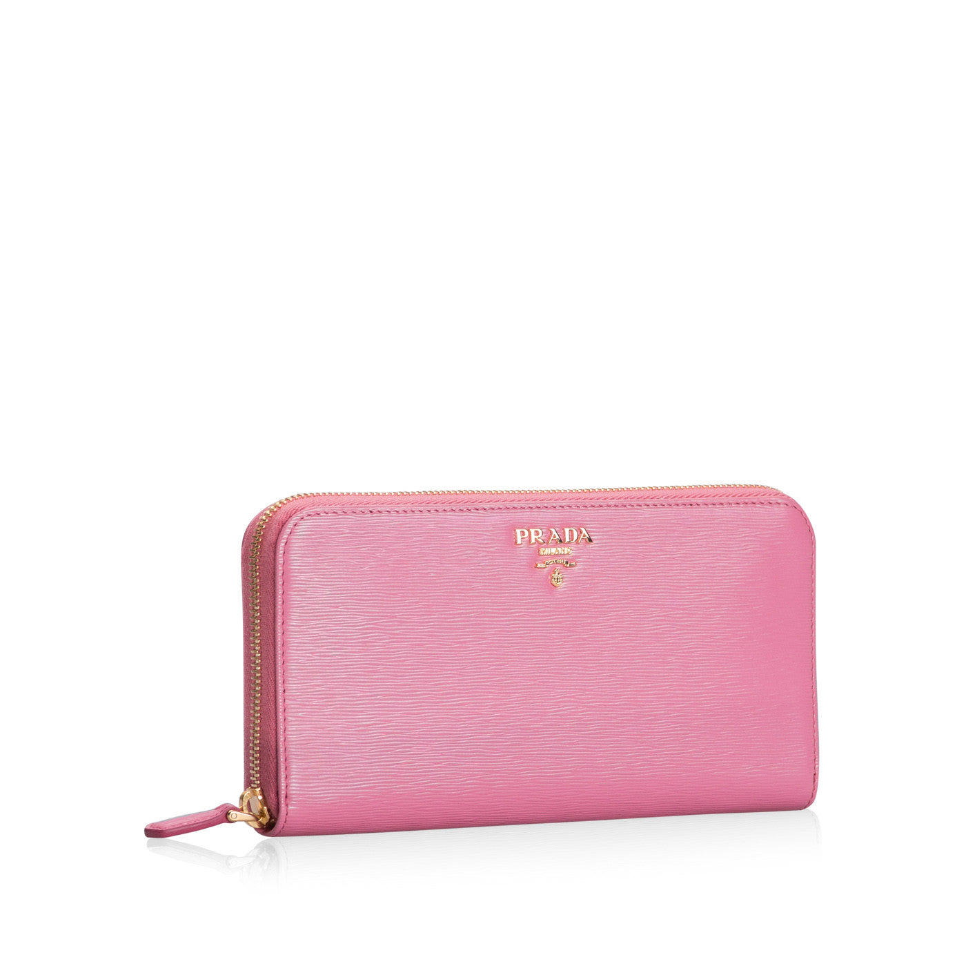 Prada Peony Pink Portafogolio Lampo Wallet