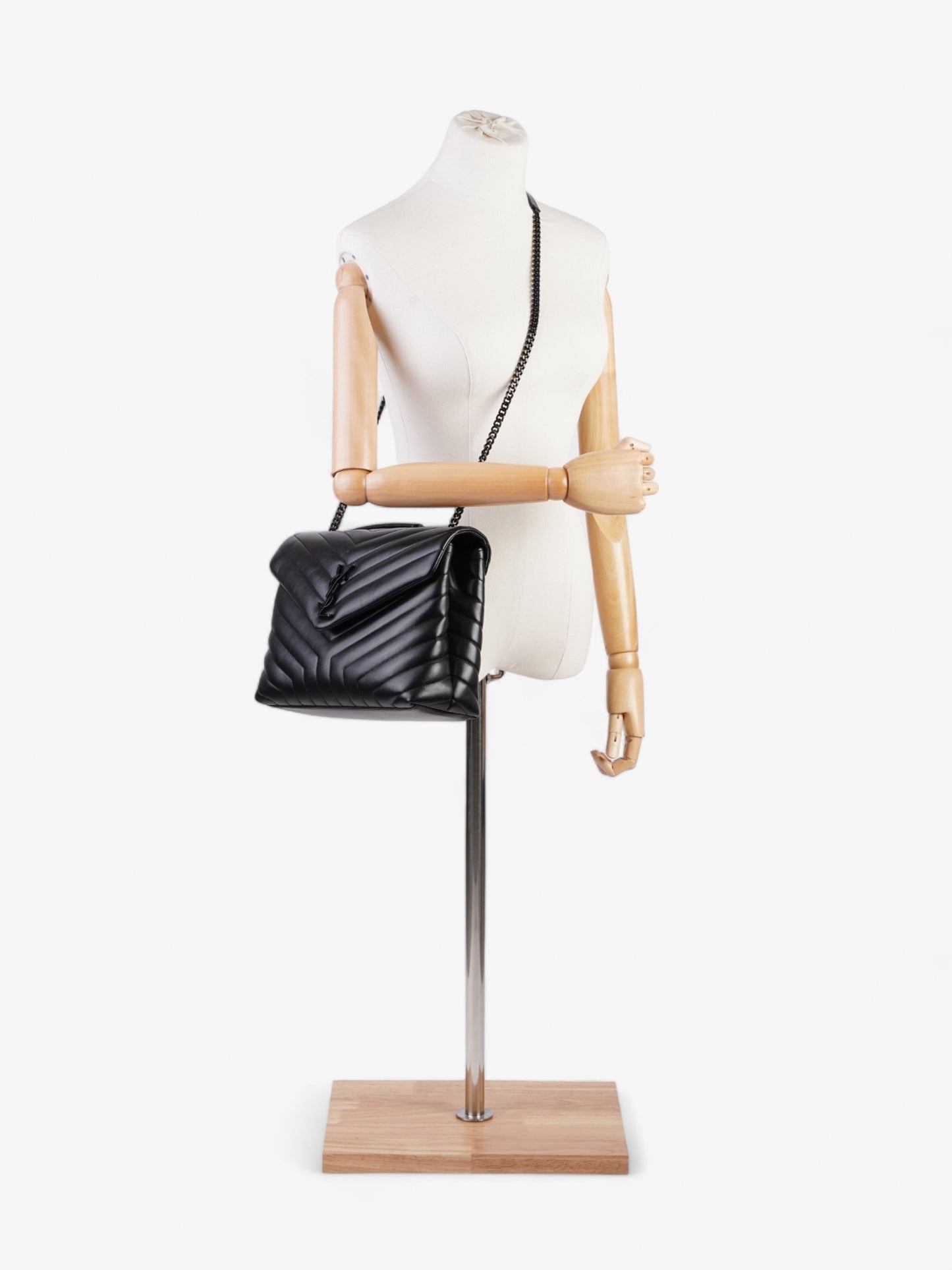 Saint Laurent Lou Lou Black Leather Medium