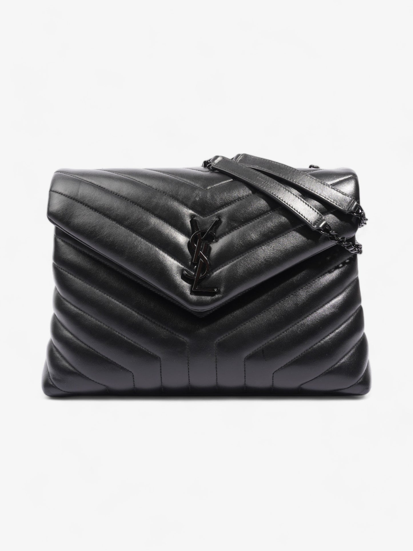 Saint Laurent Lou Lou Black Leather Medium