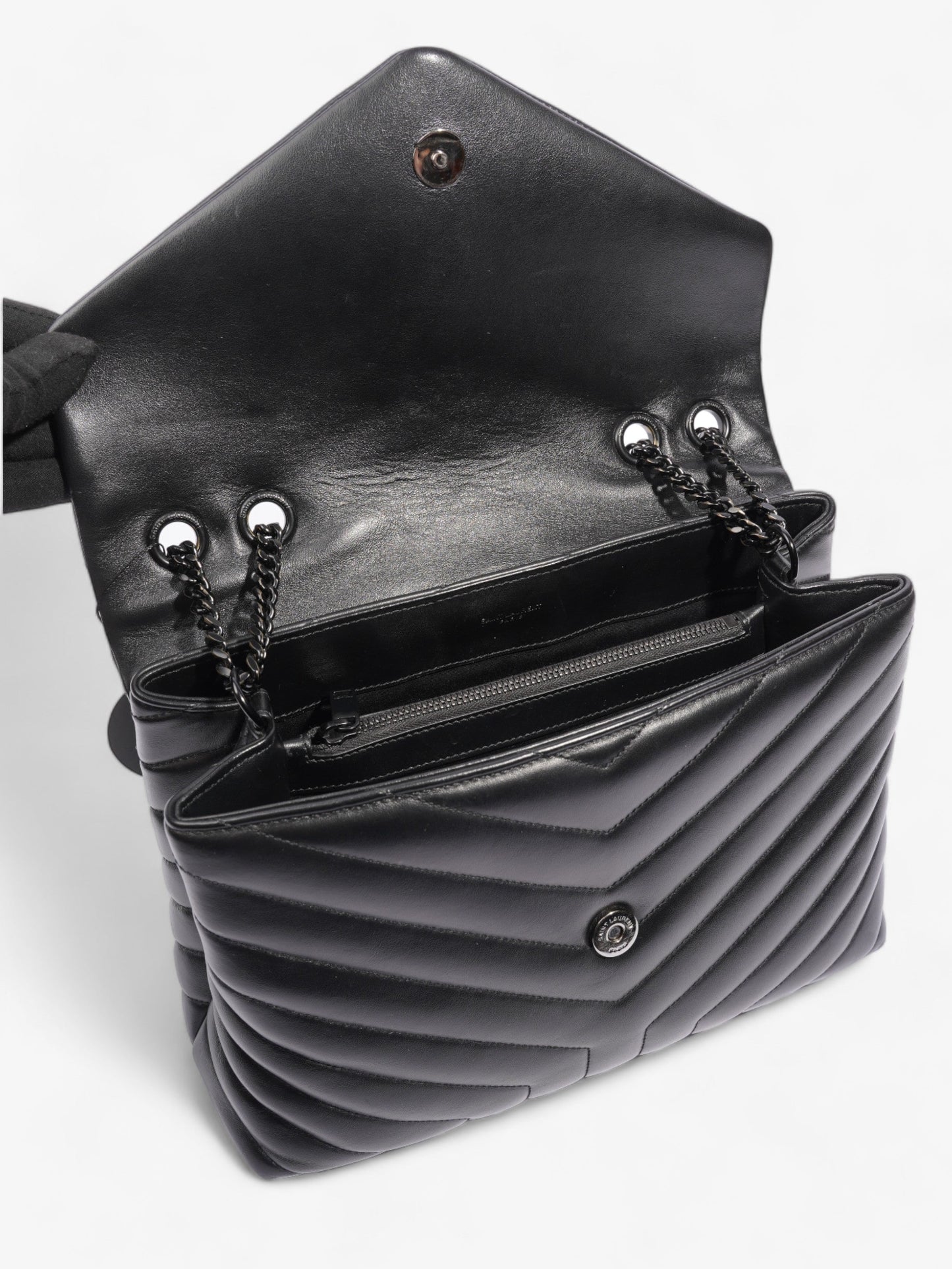 Saint Laurent Lou Lou Black Leather Medium