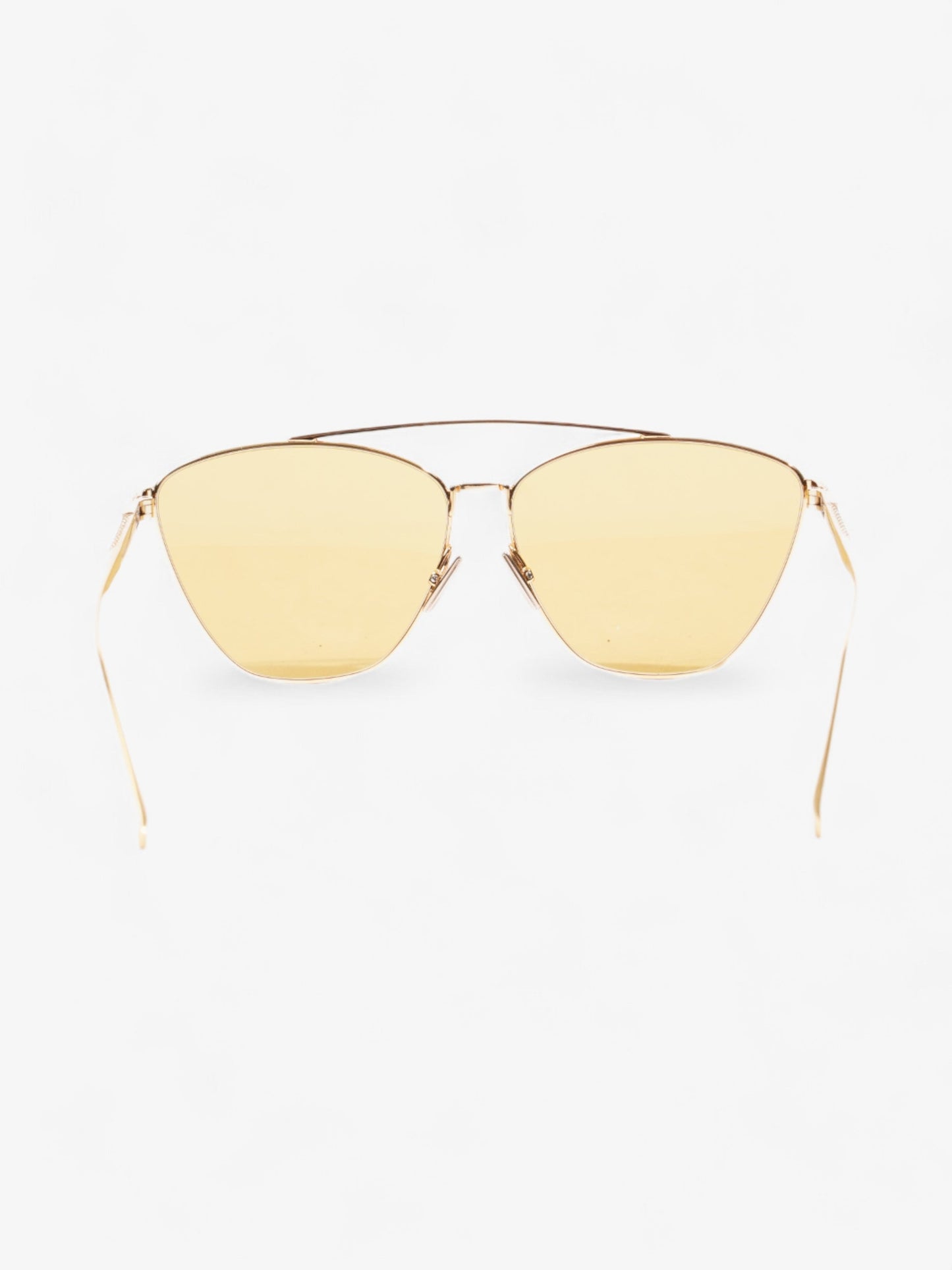 Fendi Embellished Aviator Sunglasses Gold Base Metal 145mm
