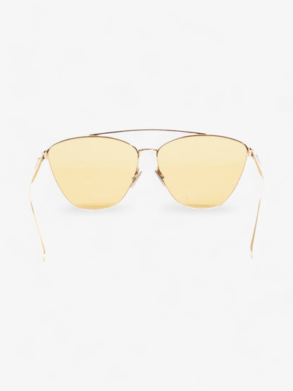 Fendi Embellished Aviator Sunglasses Gold Base Metal 145mm