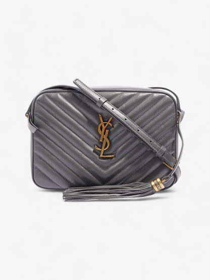 Saint Laurent Lou Monogram Camera Bag Grey Calfskin Leather