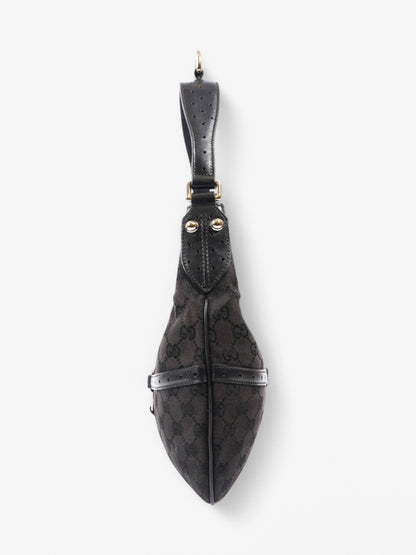 Gucci Jackie 1961 GG Shoulder Bag Black / Red / Green Canvas